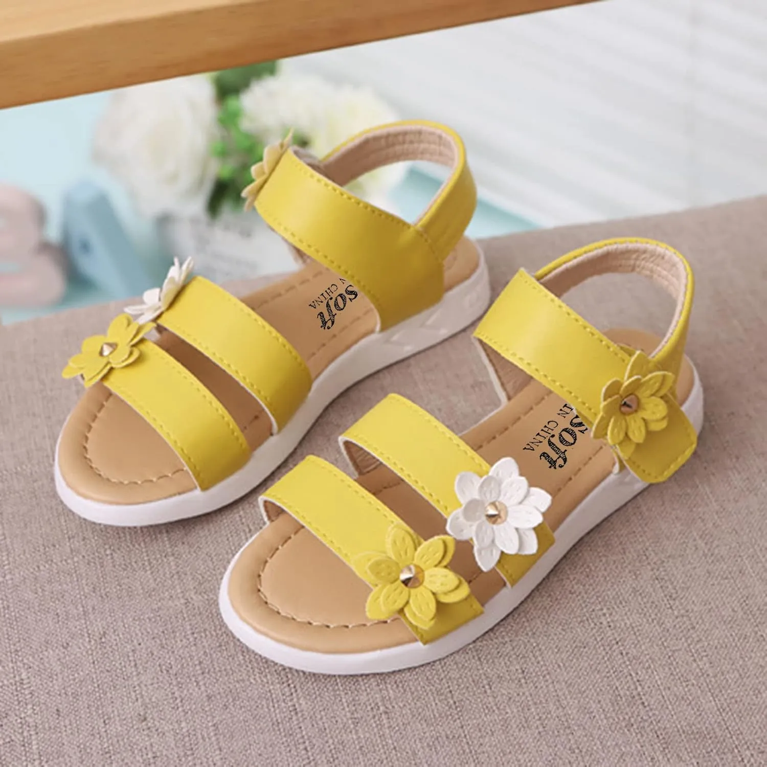 Cute Girl Flip Flops Toddler Cross Girls Shoes Non-Slip Sandals Kids Rubber Glitter Sandals for Toddler Girls
