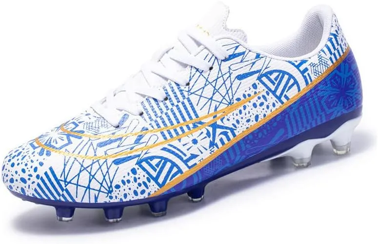 DHOVOR Mens Womens Soccer Cleats Non Slip Athletics Football Cleats Youth Football Boots Unisex Light-Weight Outdoor Soccer Shoes