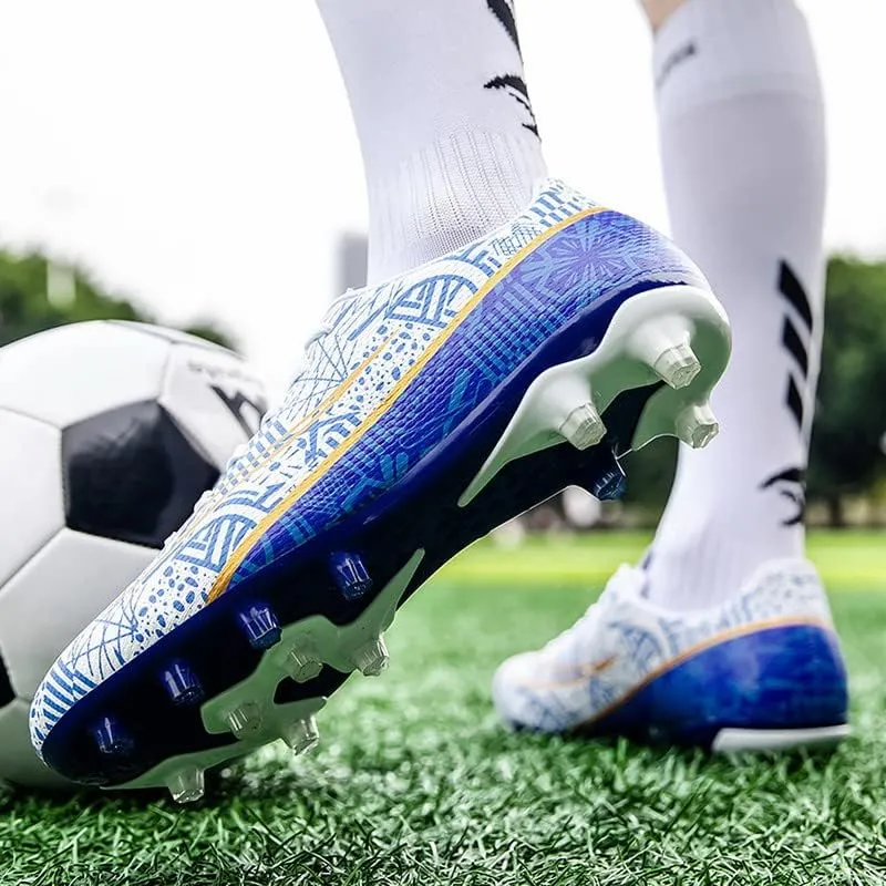 DHOVOR Mens Womens Soccer Cleats Non Slip Athletics Football Cleats Youth Football Boots Unisex Light-Weight Outdoor Soccer Shoes