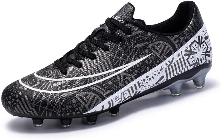 DHOVOR Mens Womens Soccer Cleats Non Slip Athletics Football Cleats Youth Football Boots Unisex Light-Weight Outdoor Soccer Shoes
