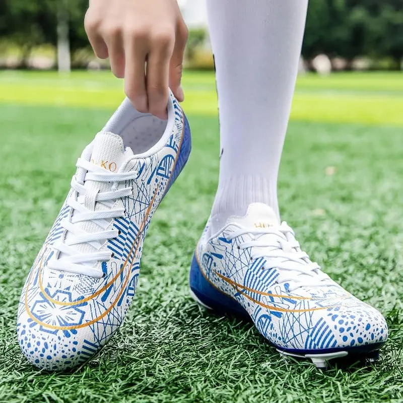 DHOVOR Mens Womens Soccer Cleats Non Slip Athletics Football Cleats Youth Football Boots Unisex Light-Weight Outdoor Soccer Shoes