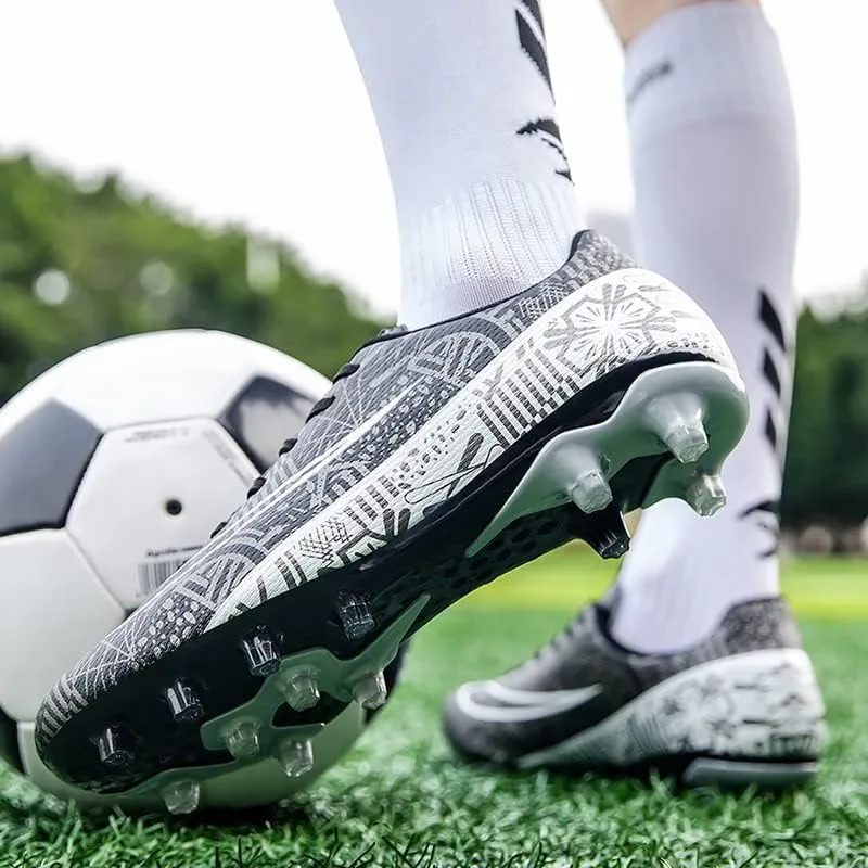DHOVOR Mens Womens Soccer Cleats Non Slip Athletics Football Cleats Youth Football Boots Unisex Light-Weight Outdoor Soccer Shoes