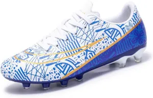 DHOVOR Mens Womens Soccer Cleats Non Slip Athletics Football Cleats Youth Football Boots Unisex Light-Weight Outdoor Soccer Shoes