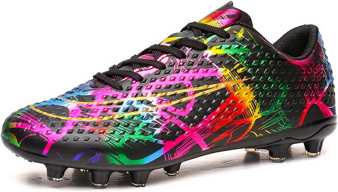 DHOVOR Womens Soccer Cleats Youth Lightweight Football Cleats Athletics Football Trainers Outdoor Soccer Shoes