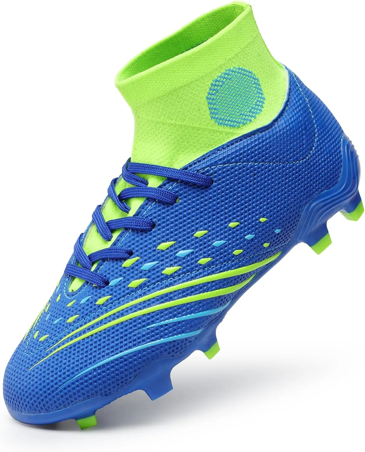 DREAM PAIRS Boys Girls Football Cleats Youth Firm Groud Outdoor Trainning Athletic Sport High Top Soccer Shoes for Little/Big Kid