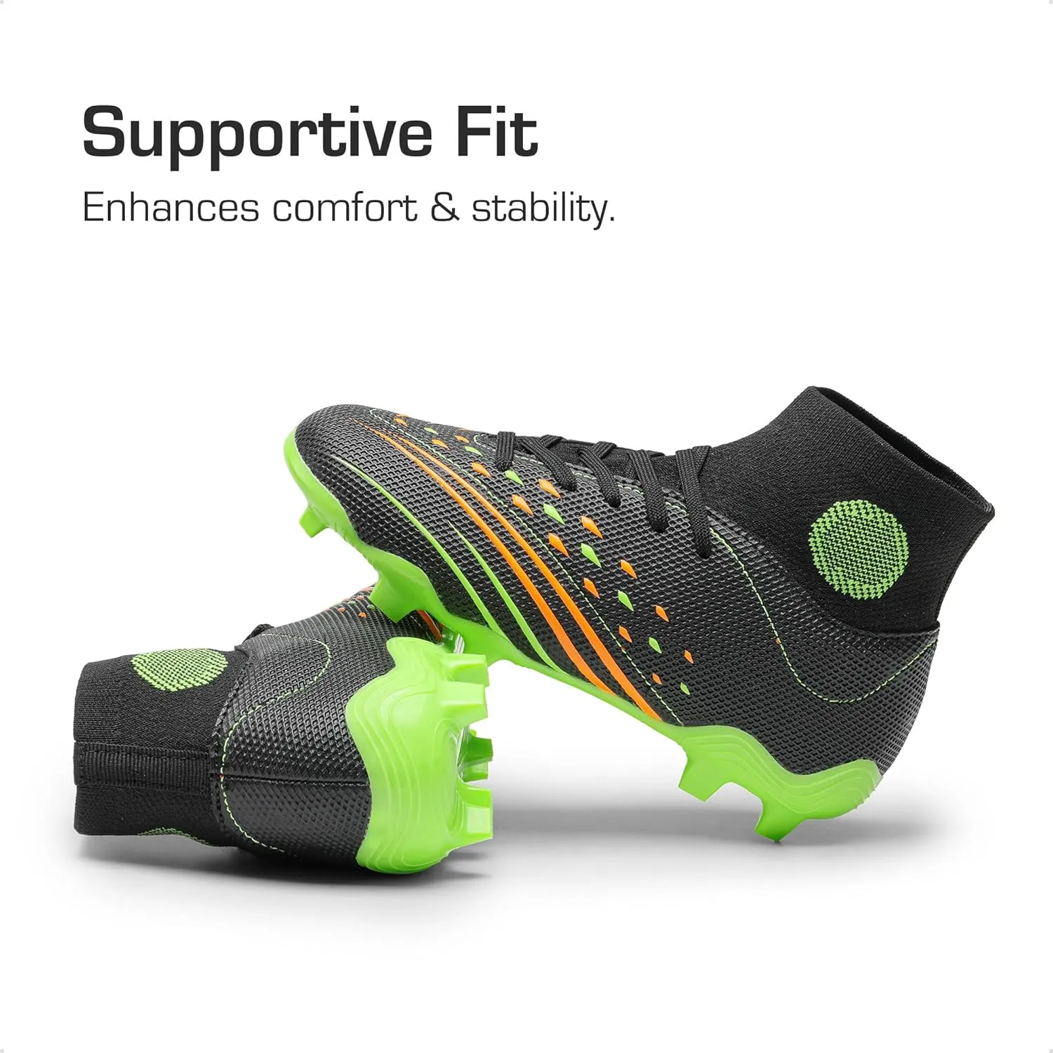 DREAM PAIRS Boys Girls Football Cleats Youth Firm Groud Outdoor Trainning Athletic Sport High Top Soccer Shoes for Little/Big Kid