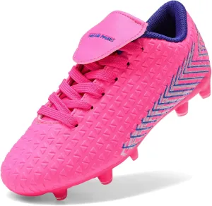 DREAM PAIRS Boys Girls Outdoor Soccer Cleats Football Shoes for Little/Big Kid