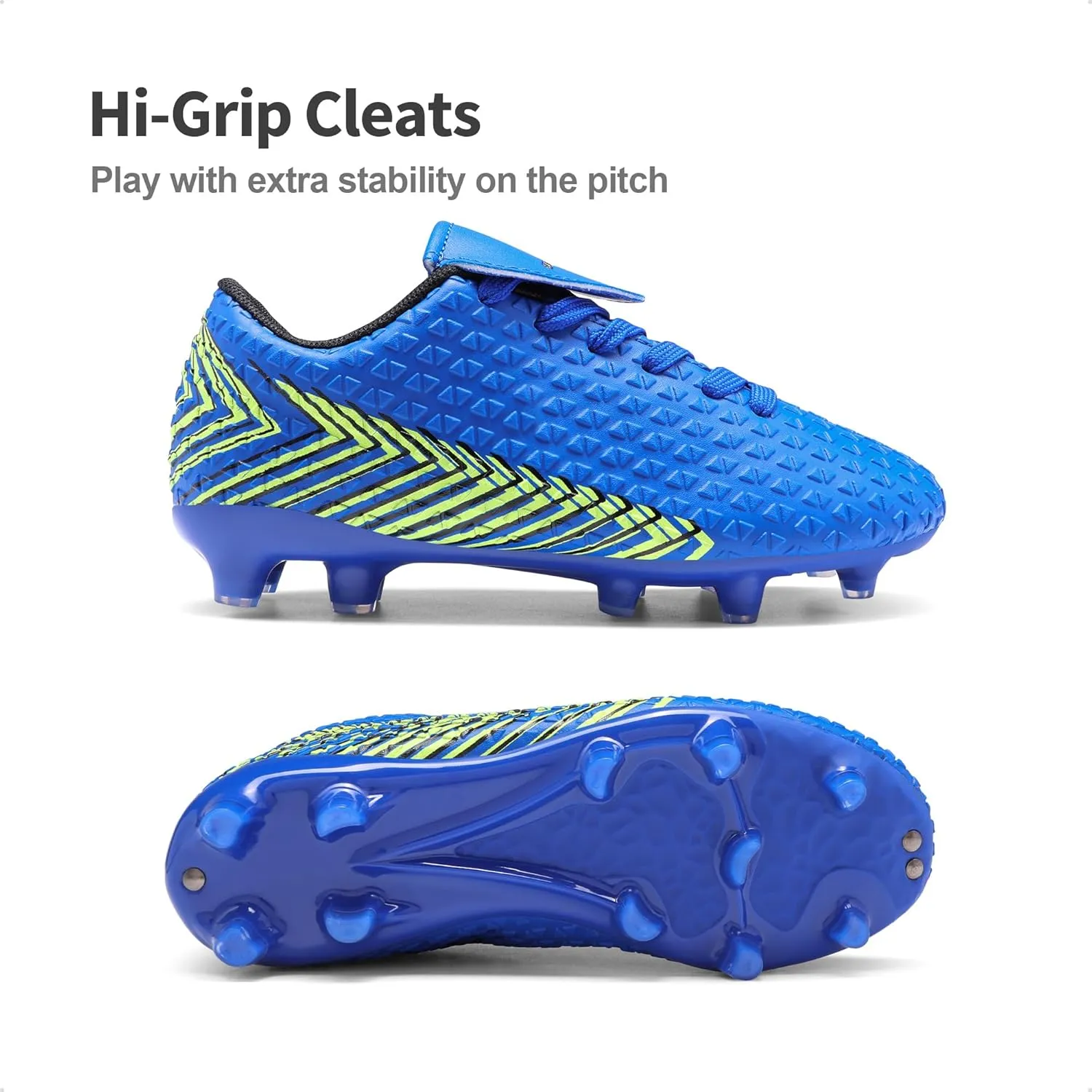 DREAM PAIRS Boys Girls Outdoor Soccer Cleats Football Shoes for Little/Big Kid
