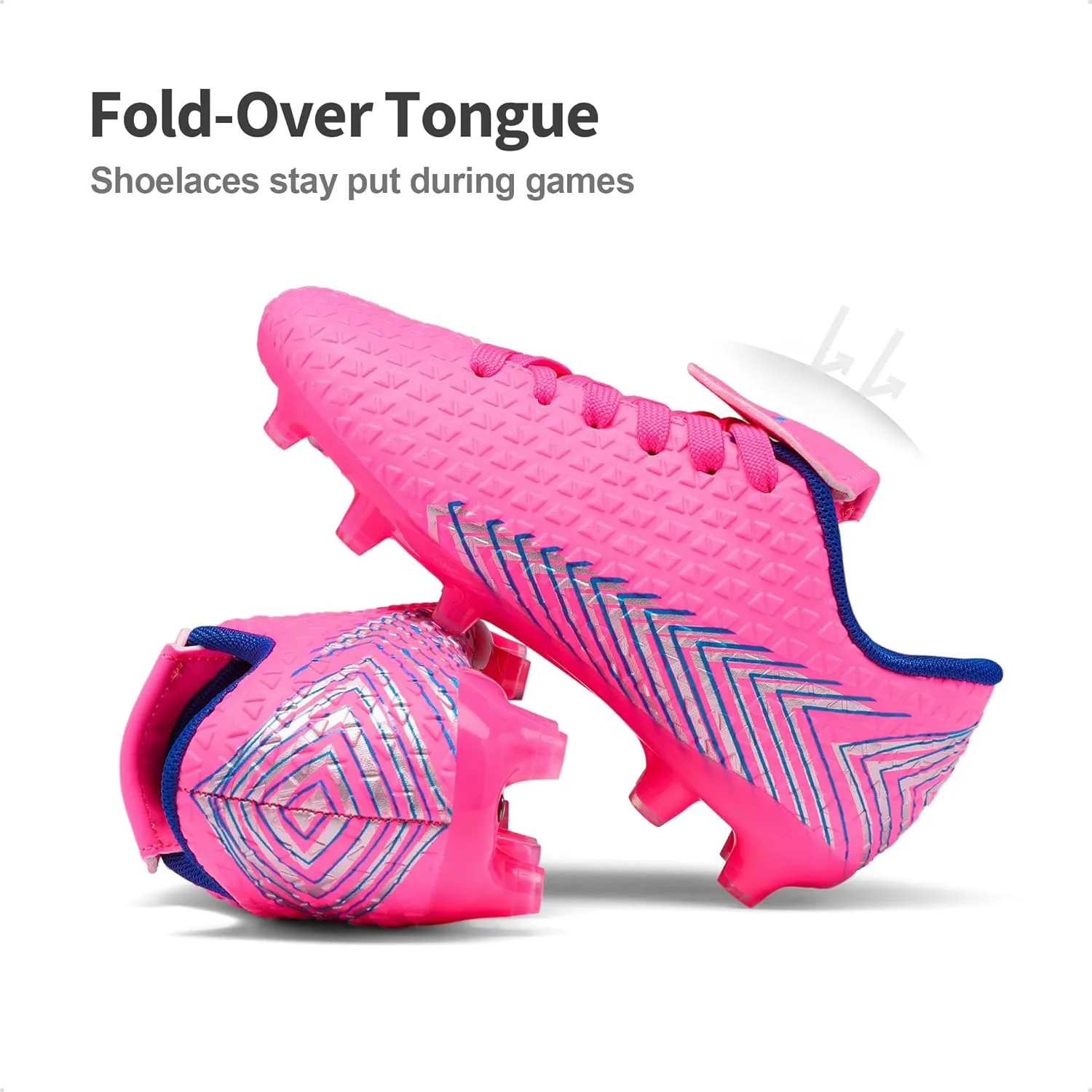 DREAM PAIRS Boys Girls Outdoor Soccer Cleats Football Shoes for Little/Big Kid