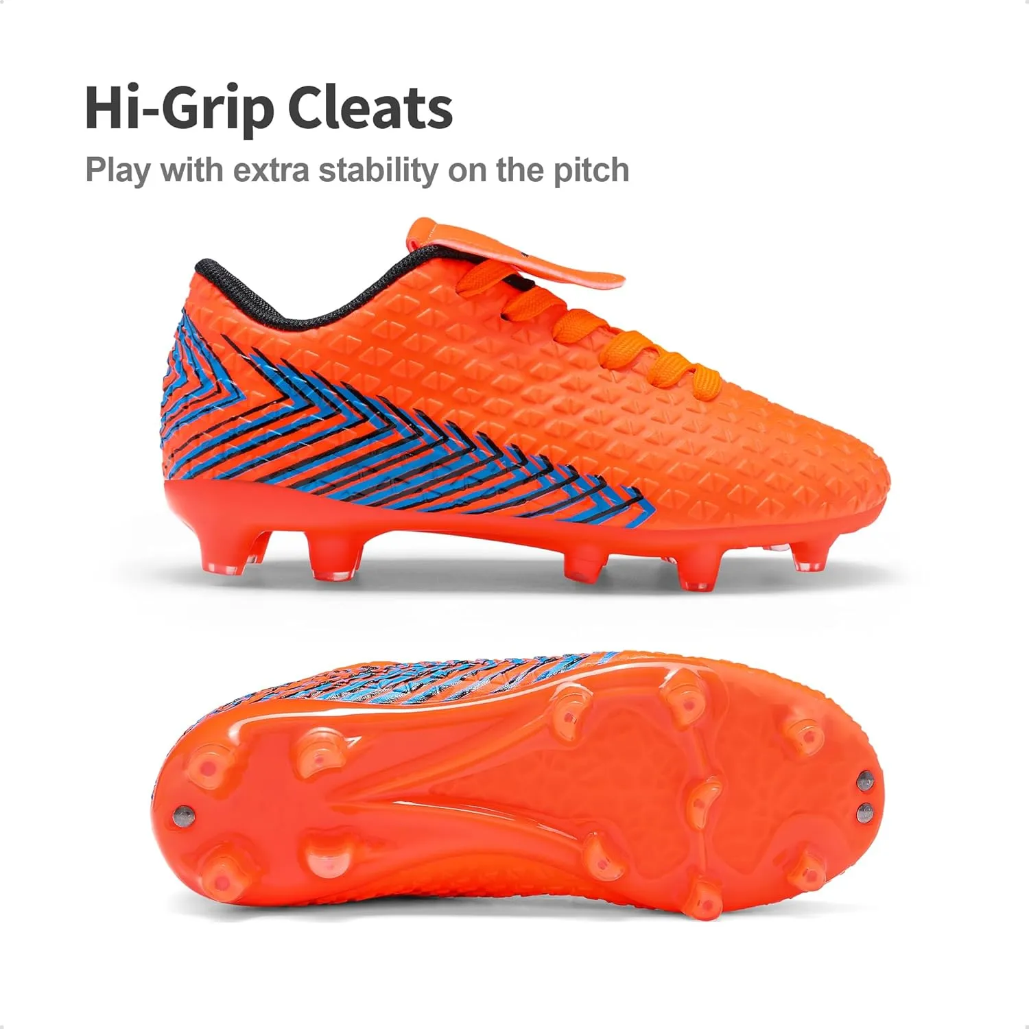 DREAM PAIRS Boys Girls Outdoor Soccer Cleats Football Shoes for Little/Big Kid
