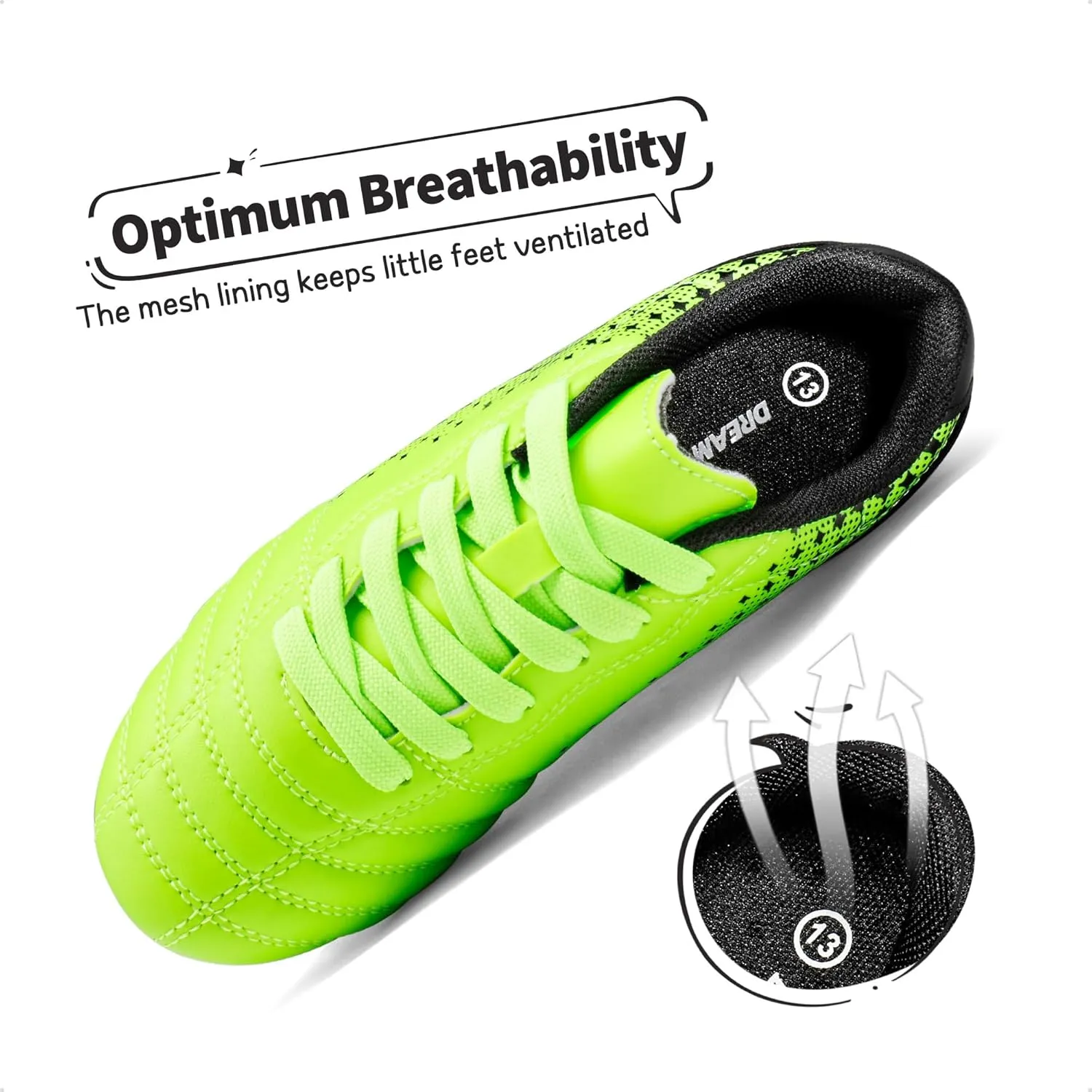 DREAM PAIRS Boys Girls Outdoor Sport Football Shoes Soccer Cleats for Little/Big Kid