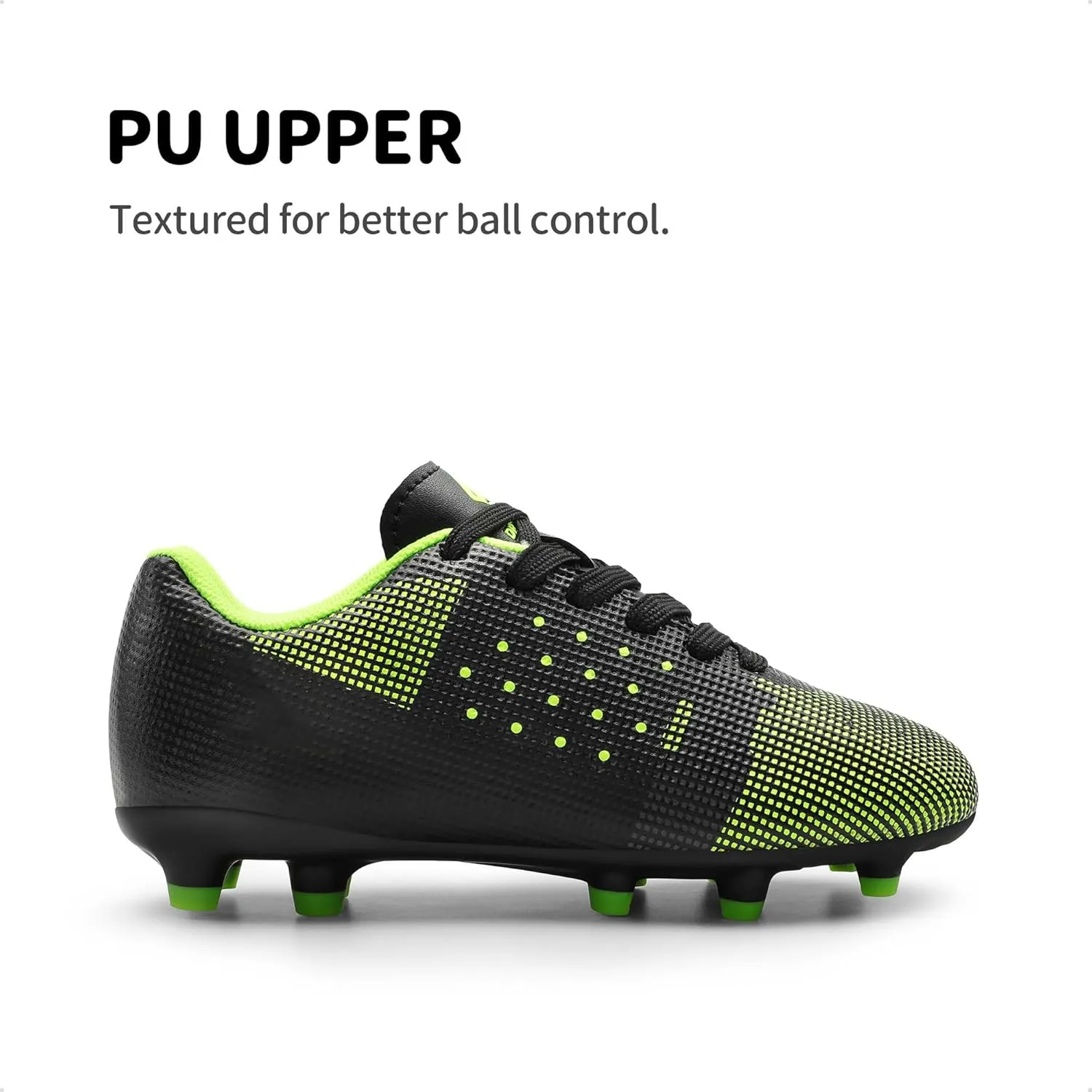 DREAM PAIRS Boys Girls Soccer Cleats Youth Firm Groud Athletic Outdoor Trainning Football Shoes for Little/Big Kid