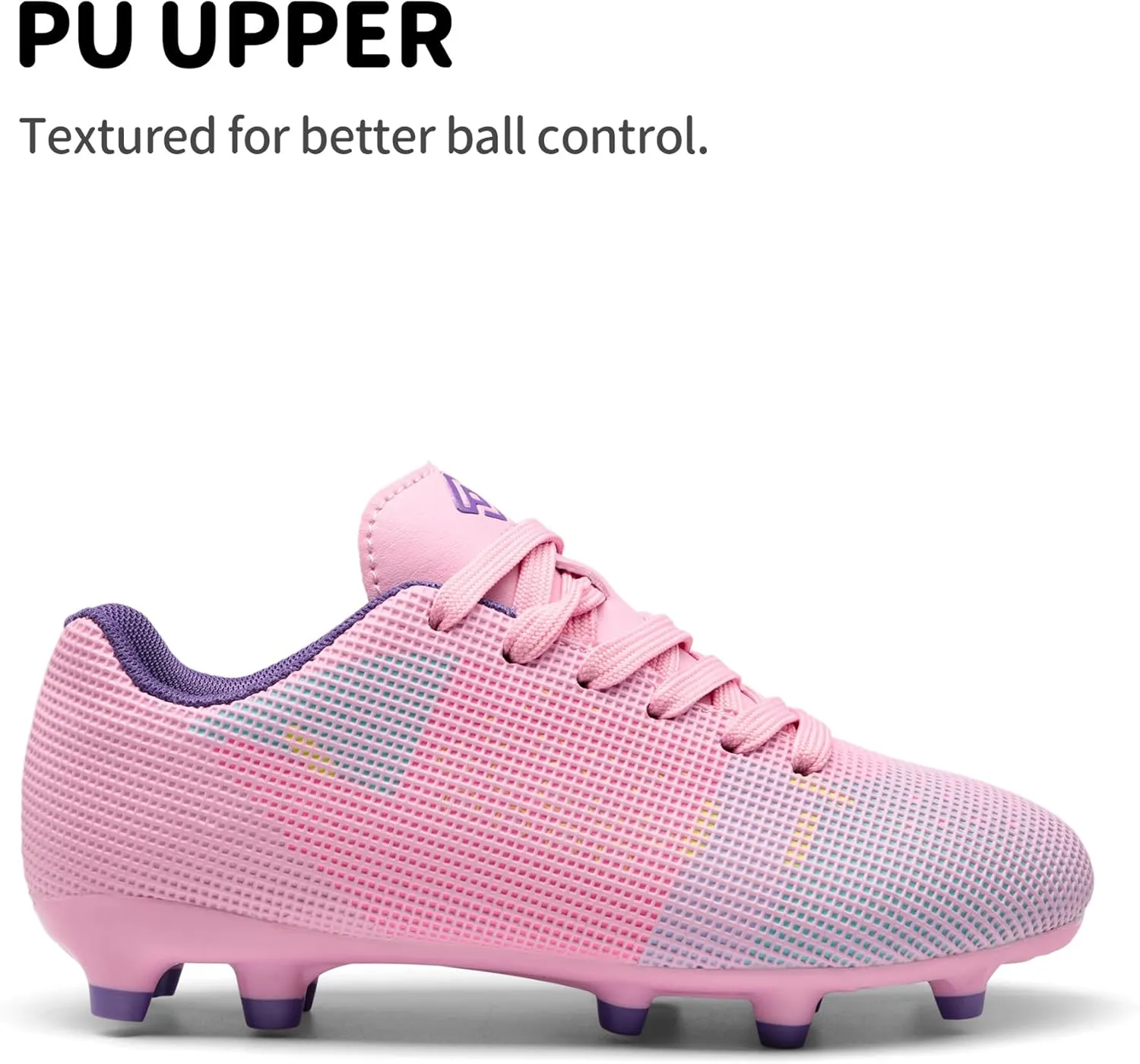 DREAM PAIRS Boys Girls Soccer Cleats Youth Firm Groud Athletic Outdoor Trainning Football Shoes for Little/Big Kid