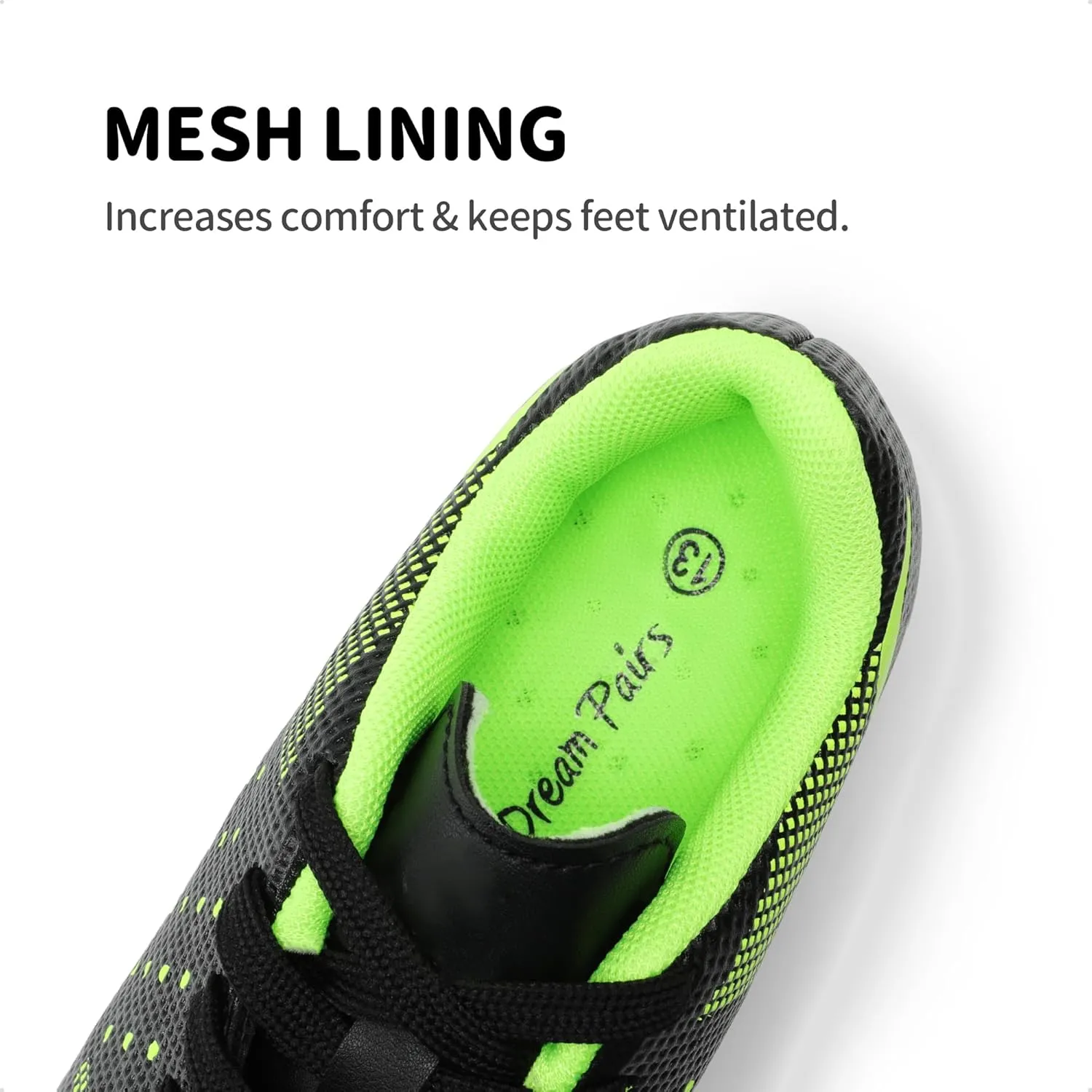 DREAM PAIRS Boys Girls Soccer Cleats Youth Firm Groud Athletic Outdoor Trainning Football Shoes for Little/Big Kid