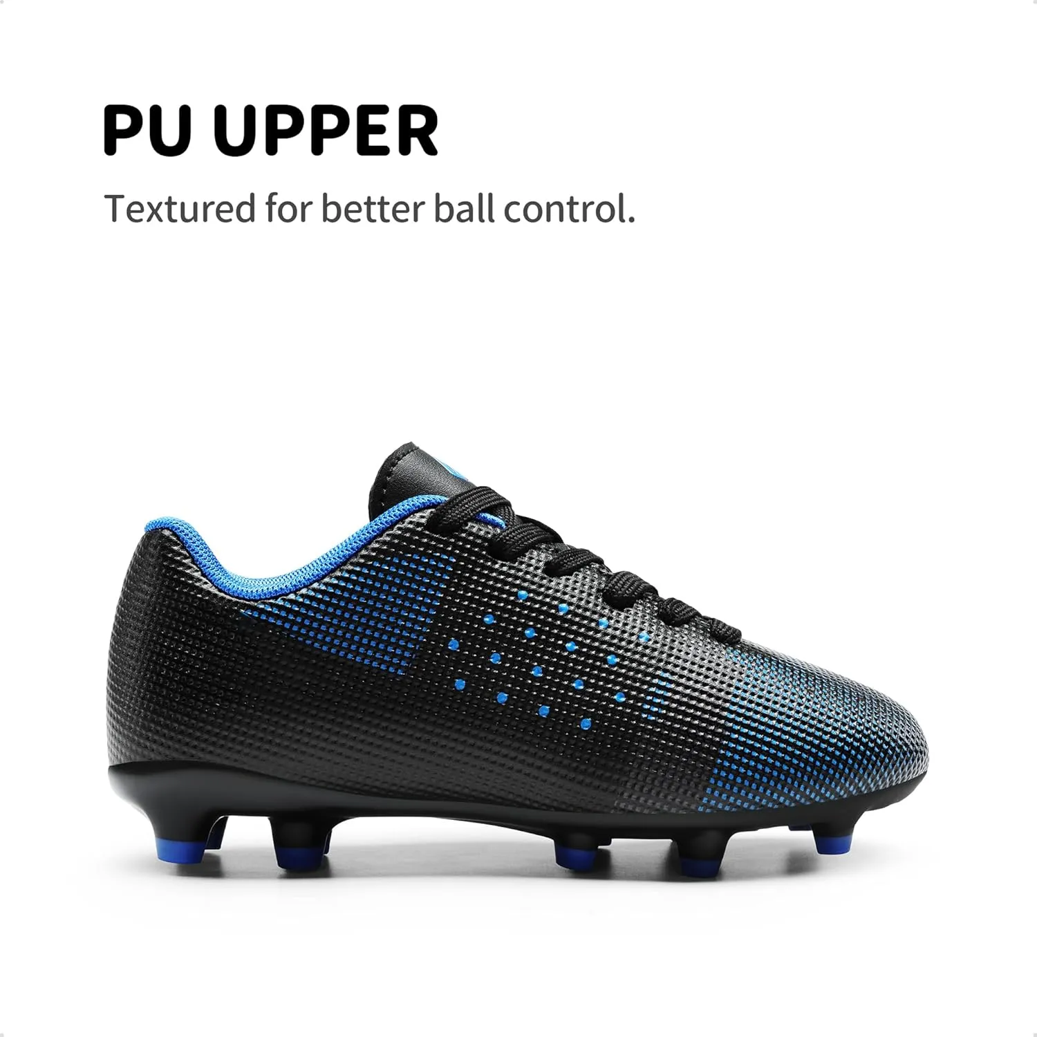 DREAM PAIRS Boys Girls Soccer Cleats Youth Firm Groud Athletic Outdoor Trainning Football Shoes for Little/Big Kid