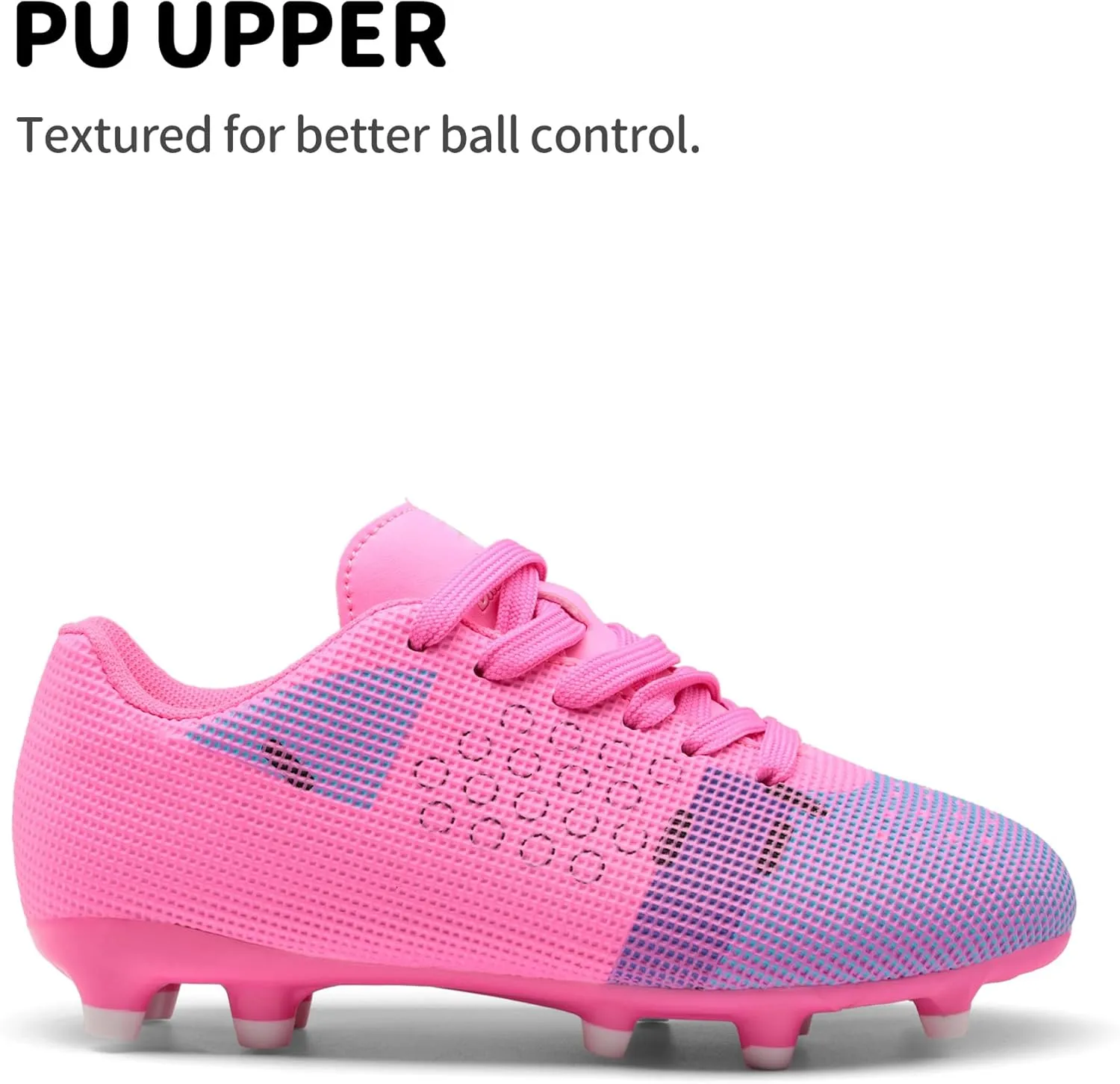 DREAM PAIRS Boys Girls Soccer Cleats Youth Firm Groud Athletic Outdoor Trainning Football Shoes for Little/Big Kid