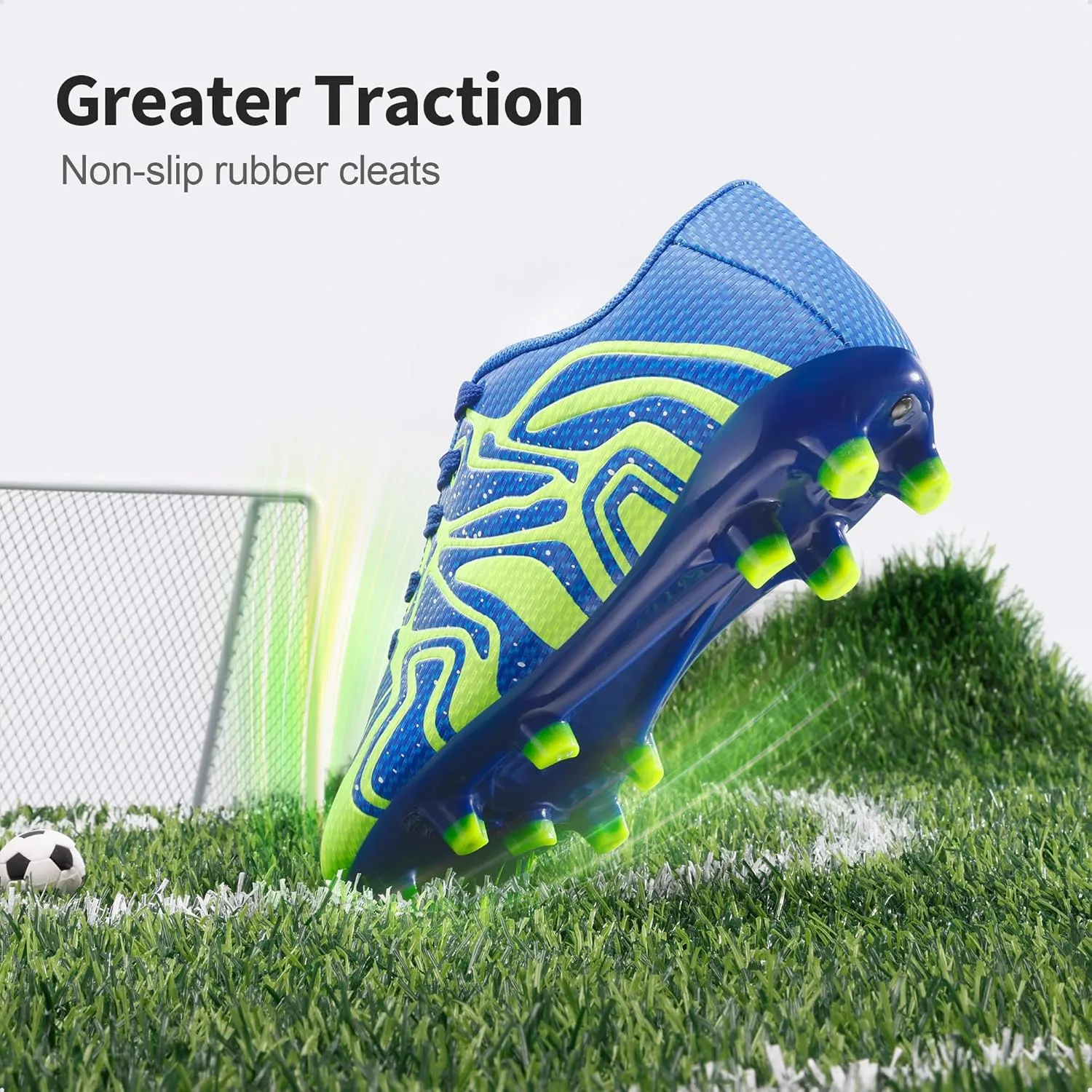 DREAM PAIRS Boys Girls Soccer Cleats Youth Firm Groud Baseball Cleats Sport Athletic Outdoor Trainning Football Shoes for Little/Big Kid