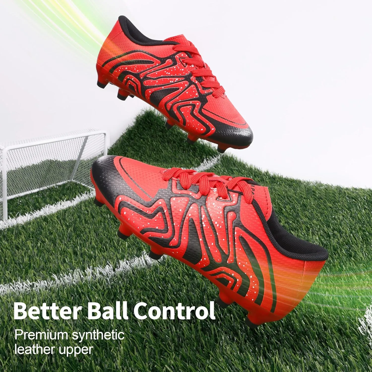 DREAM PAIRS Boys Girls Soccer Cleats Youth Firm Groud Baseball Cleats Sport Athletic Outdoor Trainning Football Shoes for Little/Big Kid