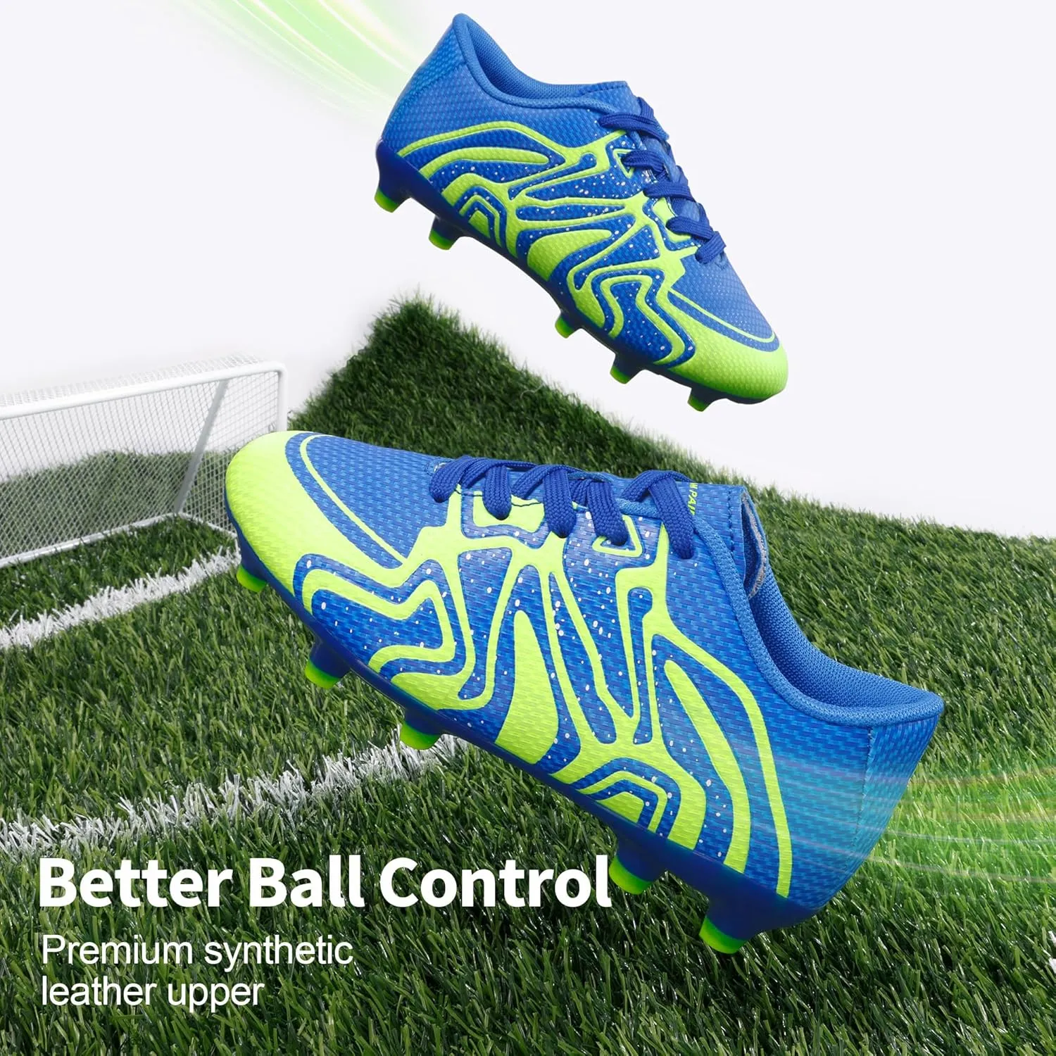 DREAM PAIRS Boys Girls Soccer Cleats Youth Firm Groud Baseball Cleats Sport Athletic Outdoor Trainning Football Shoes for Little/Big Kid