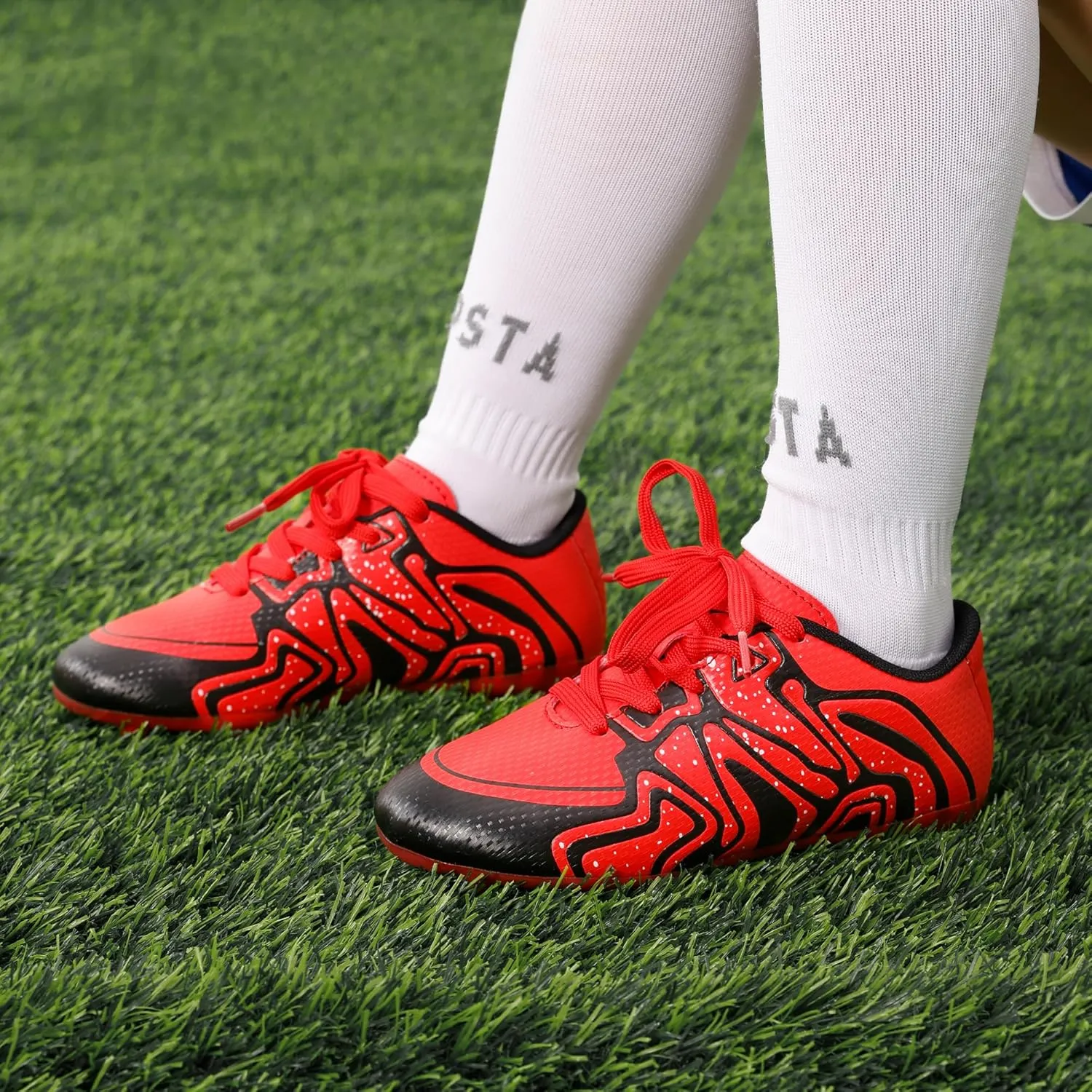 DREAM PAIRS Boys Girls Soccer Cleats Youth Firm Groud Baseball Cleats Sport Athletic Outdoor Trainning Football Shoes for Little/Big Kid