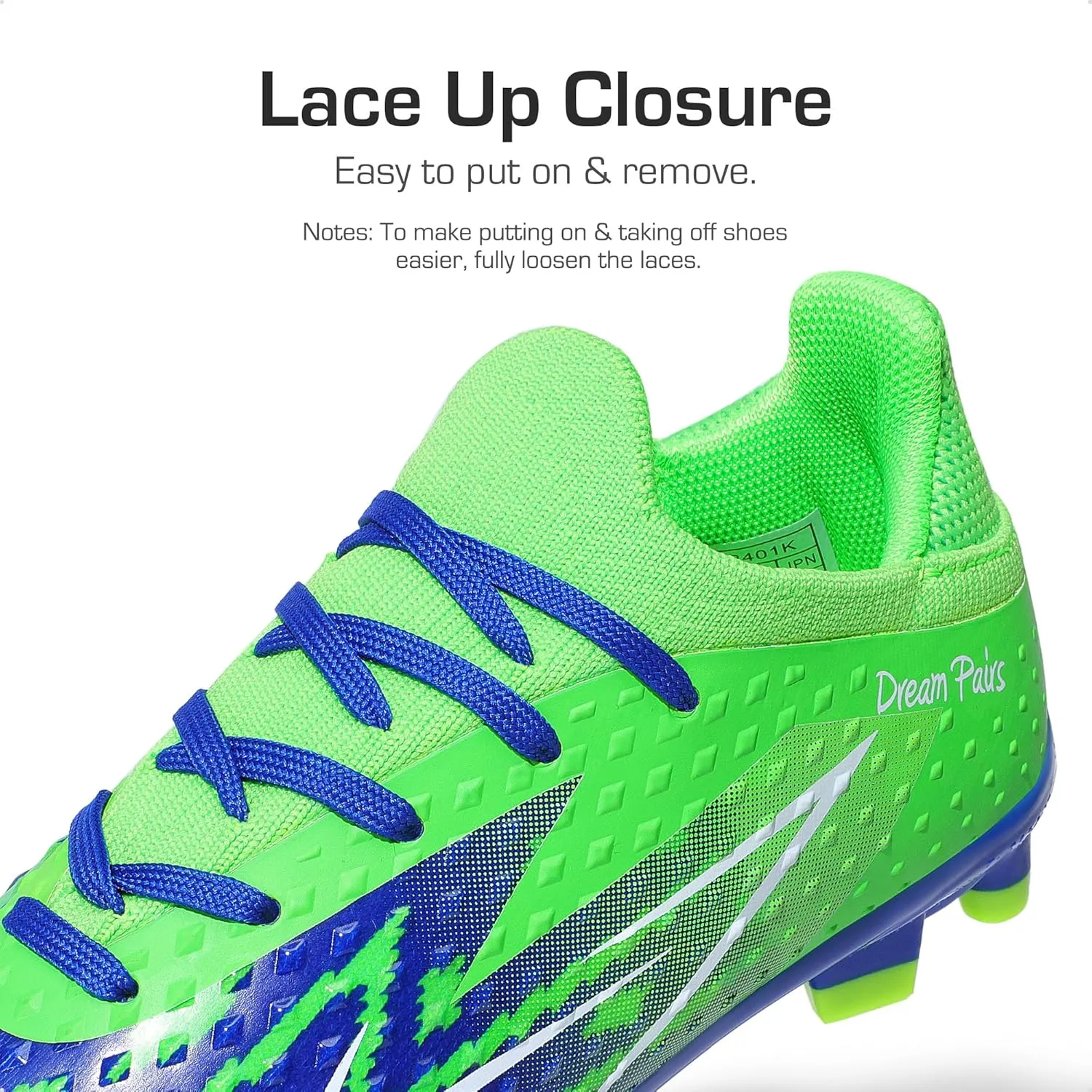 DREAM PAIRS Boys Girls Soccer Cleats Youth Firm Groud Football Shoes for Little/Big Kid