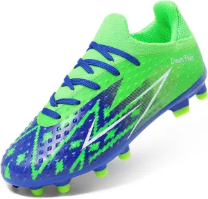 DREAM PAIRS Boys Girls Soccer Cleats Youth Firm Groud Football Shoes for Little/Big Kid