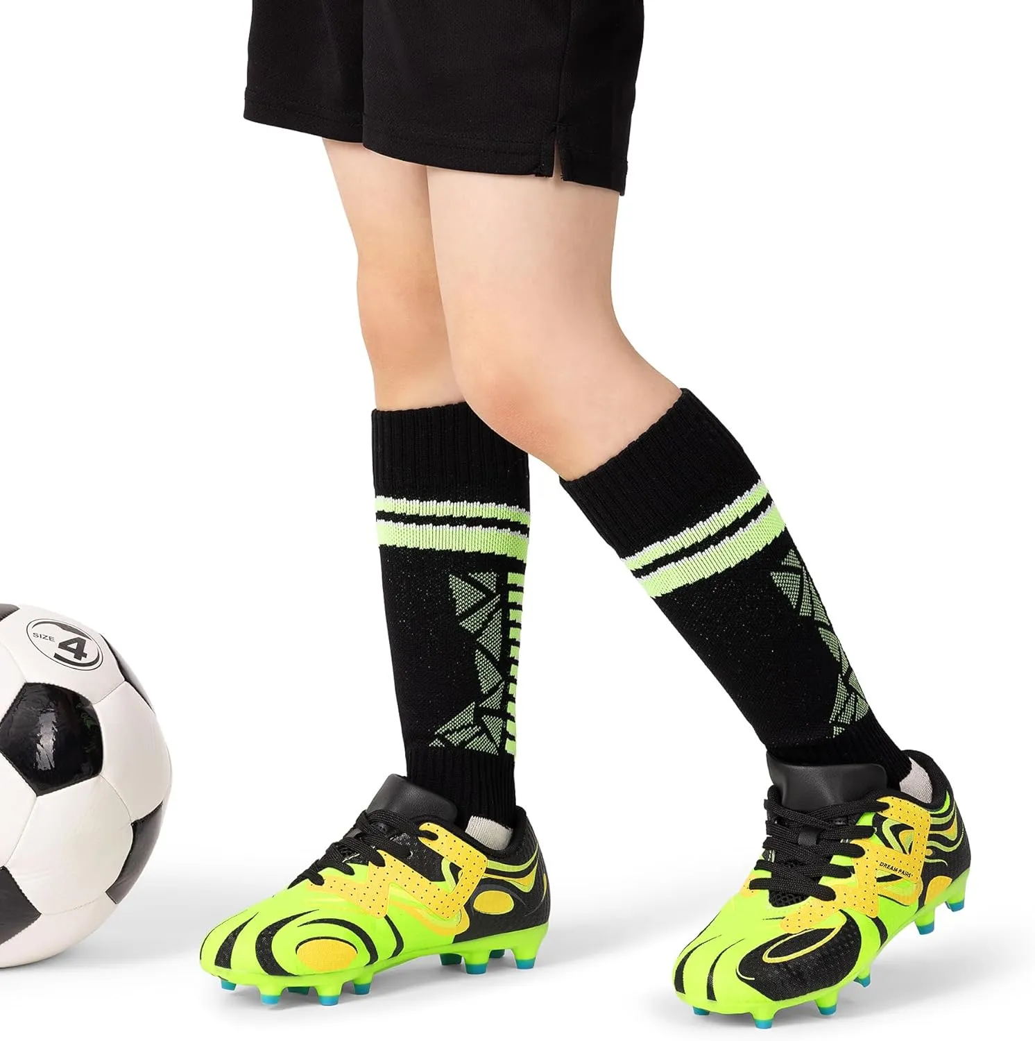 DREAM PAIRS Boys Girls Soccer Cleats Youth Firm Groud Sport Football Cleats for Little/Big Kid/Toddler