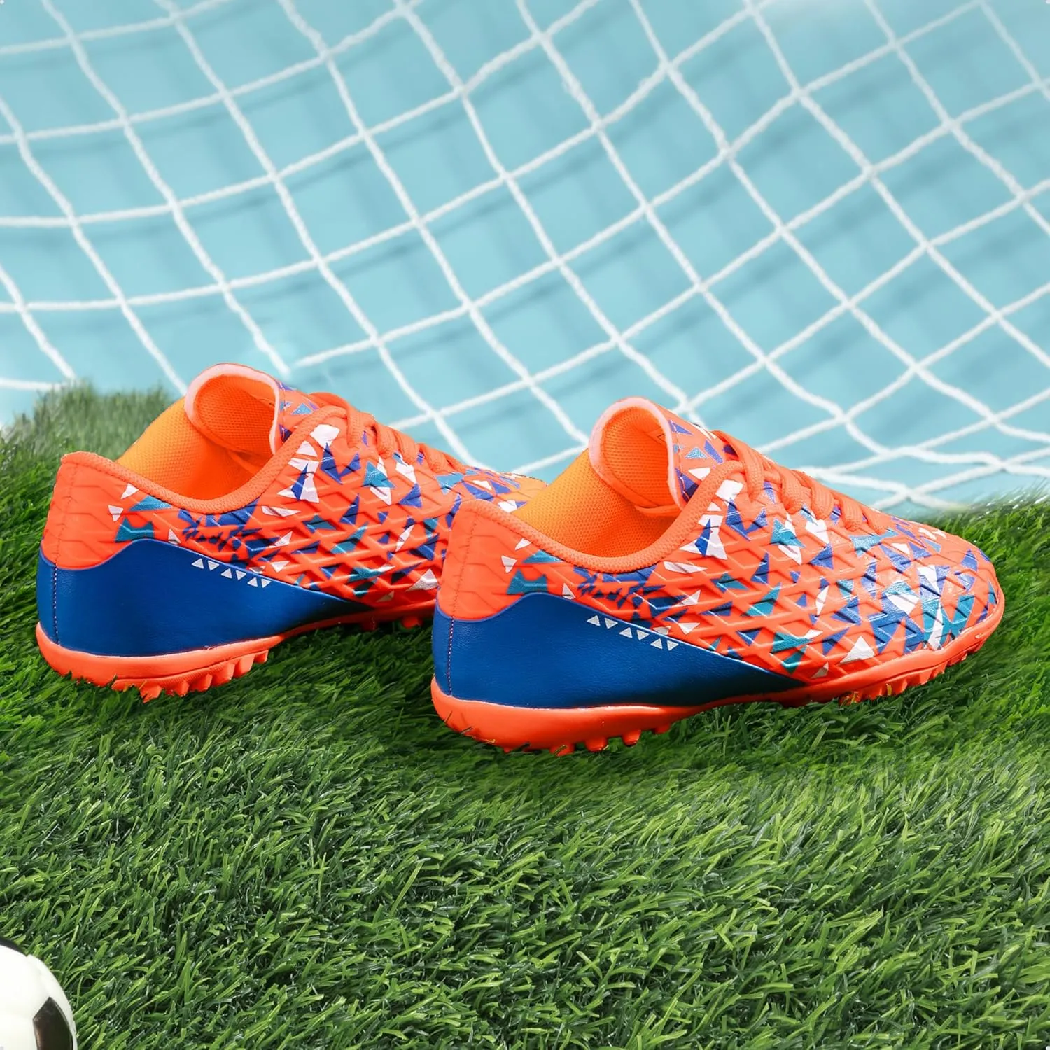 DREAM PAIRS Boys Girls Turf Indoor Soccer Shoes Lace Up Cleats for Little/Big Kid