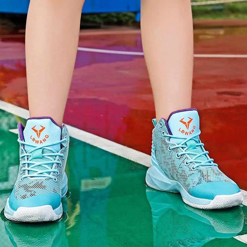 ESXGED Unisex Womens Fashion Mesh Comfy Non-Slip Breathable Basketball Shoes Mens Sports Athletic Running Tennis Casual Youth Sneakers