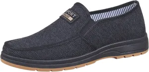 Fashion All Season Men Casual Shoes Flat Non Slip Lightweight Cloth Upper Spring Casual Leather Dress Shoes for Men