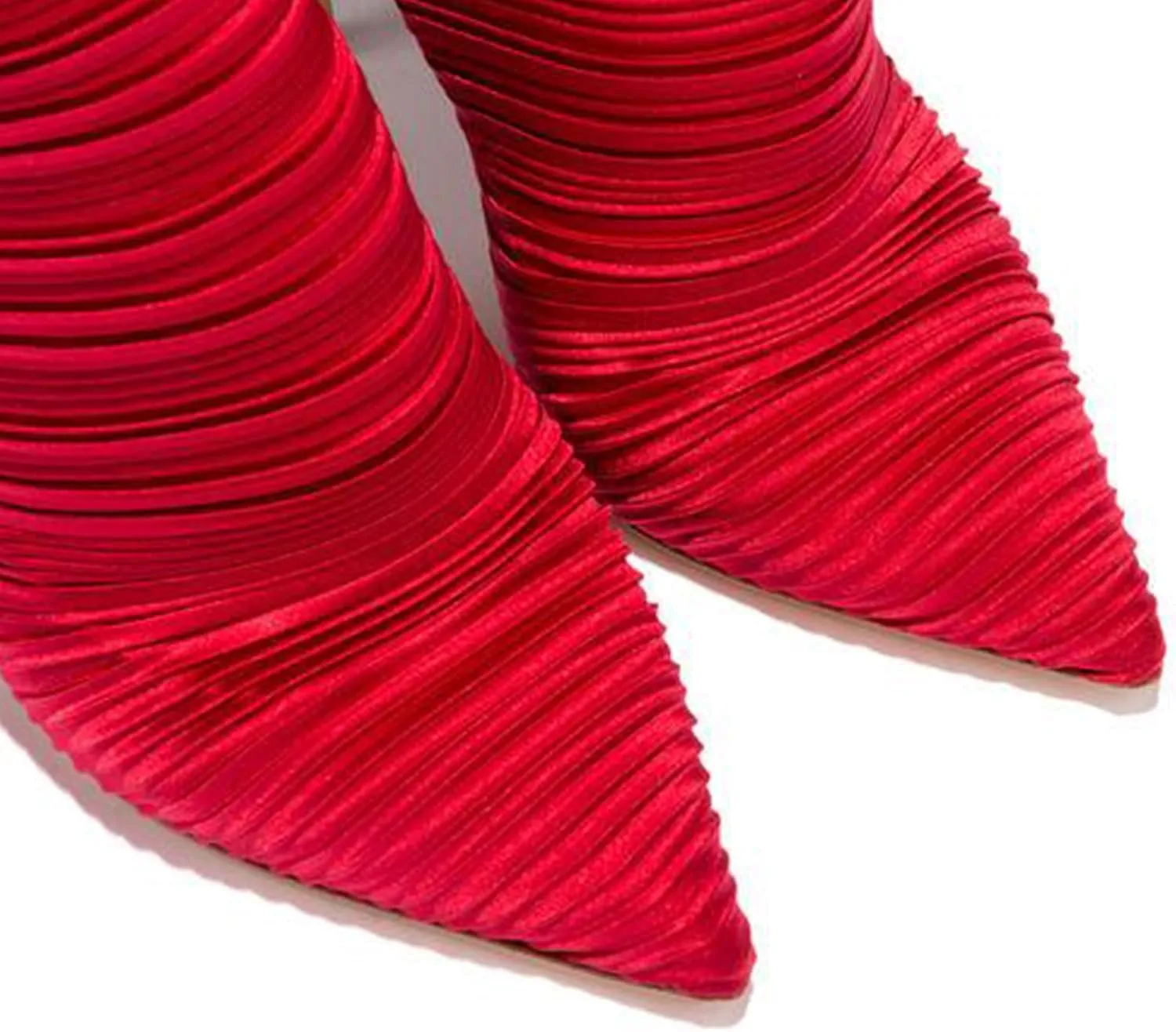 Fashion Large Size Women's Over The Knee Boots, Sexy Red Extreme High Heel Tall Elastic Boots for Party, Banquet and Catwalk,10.5,Red