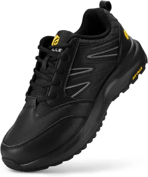 FitVille Mens Wide Hiking Shoes Water Repellent Outdoor Work Shoes Trekking Trails Sneakers with Arch Support - Sturdy Core