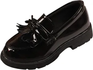Girls Slip On Leather Loafer Tassel Bow School Dress Shoes for Girls Shoes Light up