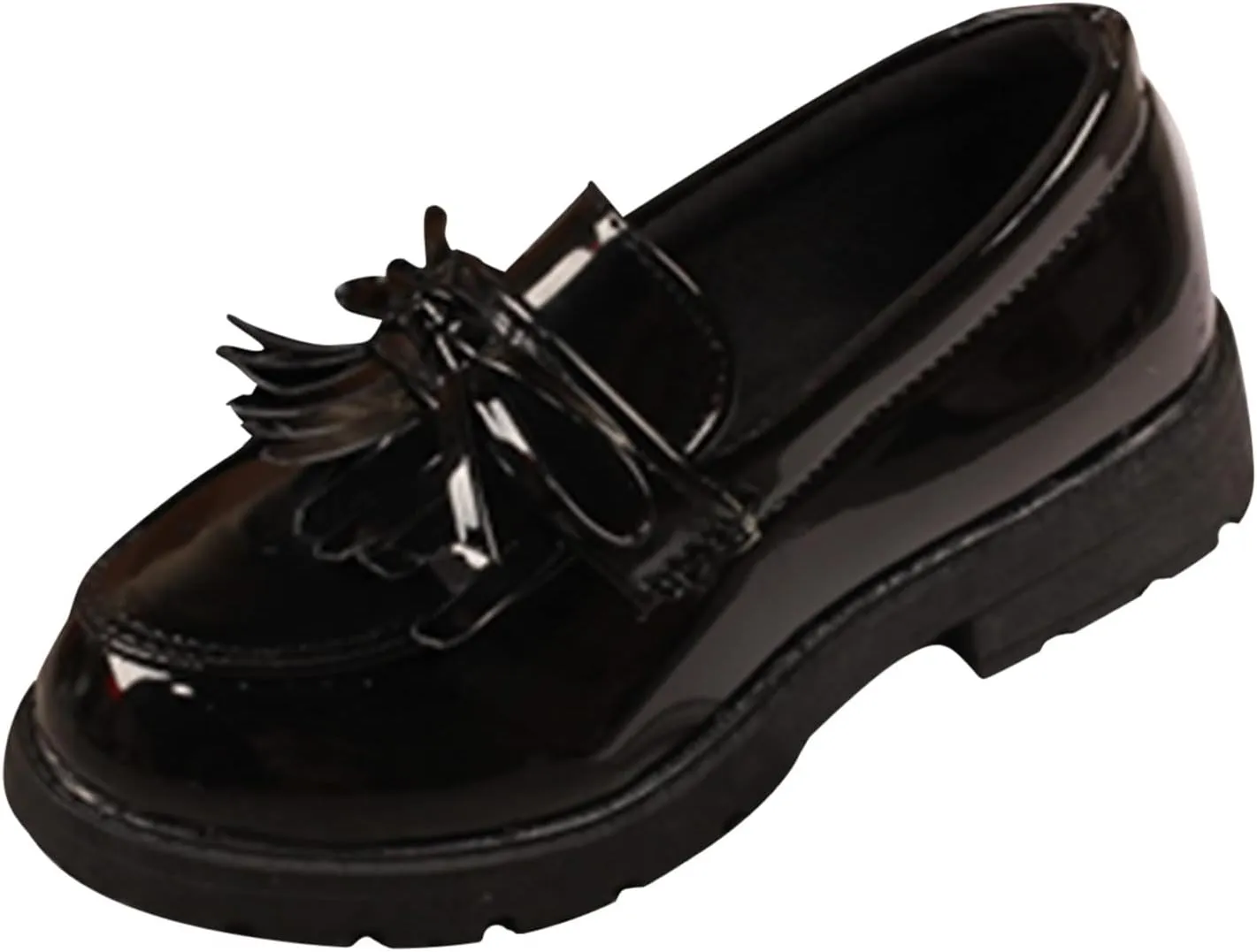 Girls Slip On Leather Loafer Tassel Bow School Dress Shoes for Girls Shoes Light up