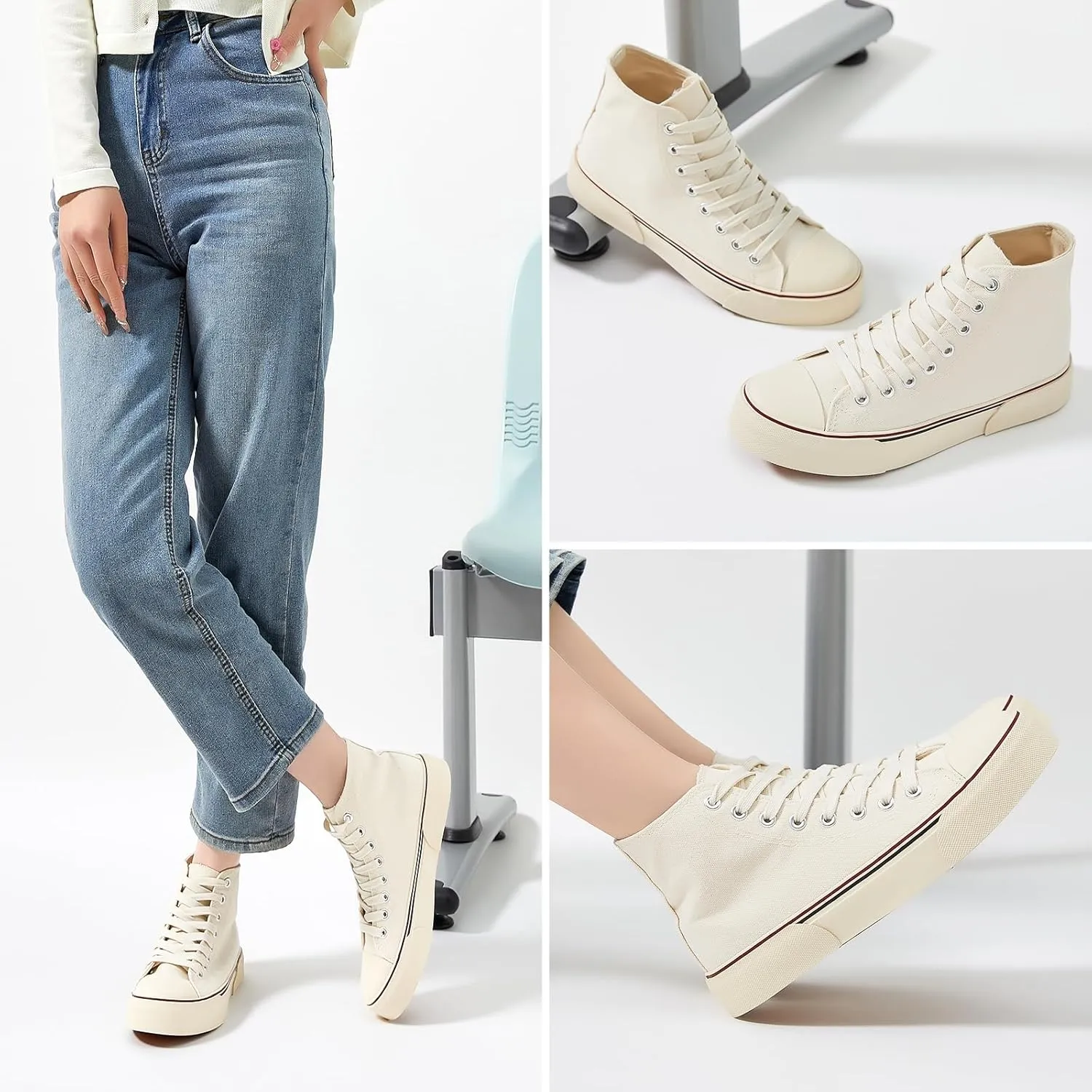 hash bubbie Unisex Fashion High top Sneakers Womens Classic High Tops Canvas Shoes Casual Tennis Shoes for Men