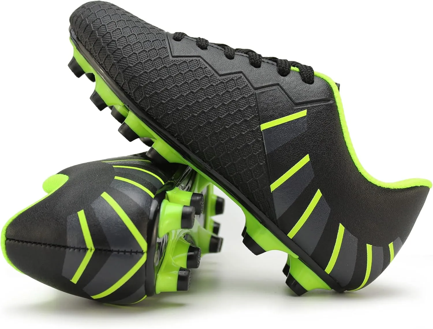 Hawkwell Kids Athletic Firm Ground Outdoor Comfortable Soccer Cleats(Toddler/Little Kid/Big Kid)