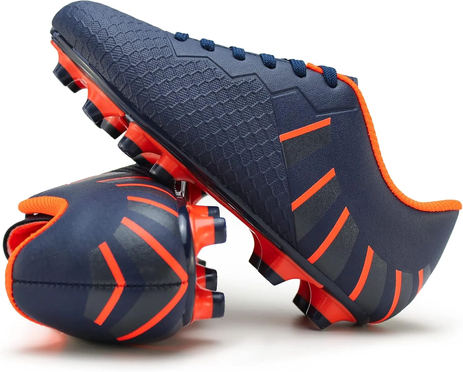 Hawkwell Kids Athletic Firm Ground Outdoor Comfortable Soccer Cleats(Toddler/Little Kid/Big Kid)