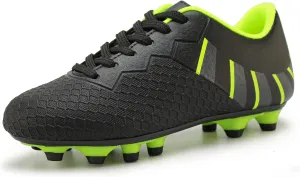 Hawkwell Kids Athletic Firm Ground Outdoor Comfortable Soccer Cleats(Toddler/Little Kid/Big Kid)