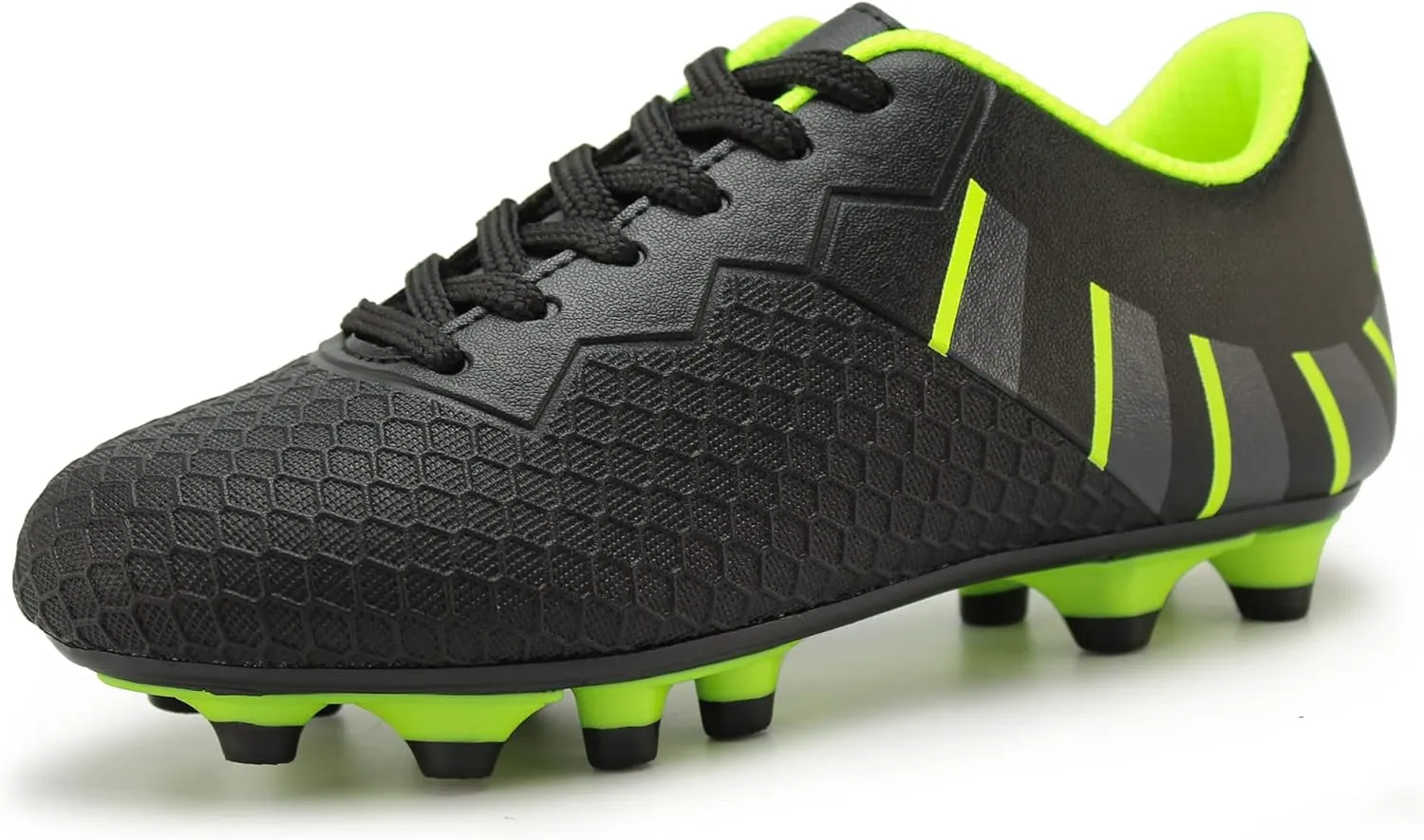 Hawkwell Kids Athletic Firm Ground Outdoor Comfortable Soccer Cleats(Toddler/Little Kid/Big Kid)