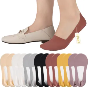 Heatuff No Show Socks Womens Low Cut Non Slip Invisible Liner Thin Silk Socks for Flats Loafers (7 Pairs)