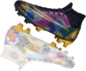 HESBITEUL Mens Athletic Outdoor Indoor Comfortable Soccer Shoes Boys Football Student Cleats Sneaker Shoes High Gripping Power