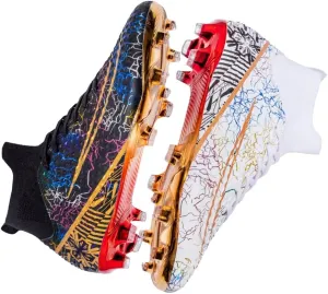 HESBITEUL Mens Athletic Outdoor Indoor Comfortable Soccer Shoes Boys Football Student Cleats Sneaker Shoes High Gripping Power