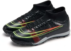 HESBITEUL Mens Athletic Outdoor Indoor Comfortable Soccer Shoes Boys Football Student Cleats Sneaker Shoes High Gripping Power