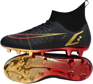 HESBITEUL Mens Athletic Outdoor Indoor Comfortable Soccer Shoes Boys Football Student Cleats Sneaker Shoes High Gripping Power