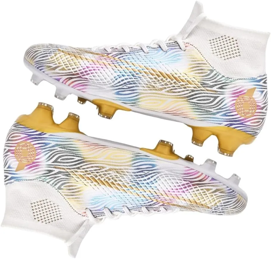 HESBITEUL Mens Athletic Outdoor Indoor Comfortable Soccer Shoes Boys Football Student Cleats Sneaker Shoes High Gripping Power