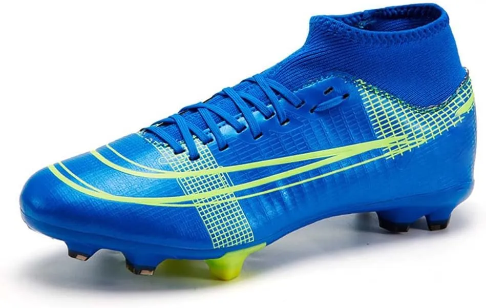 HESBITEUL Mens Athletic Outdoor Indoor Comfortable Soccer Shoes Boys Football Student Cleats Sneaker Shoes High Gripping Power