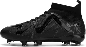 High-top Large Size Ground Men's Soccer Spikes Professional Soccer Shoes Long Spikes Non-Slip Wider Training Outdoor Sports Shoes