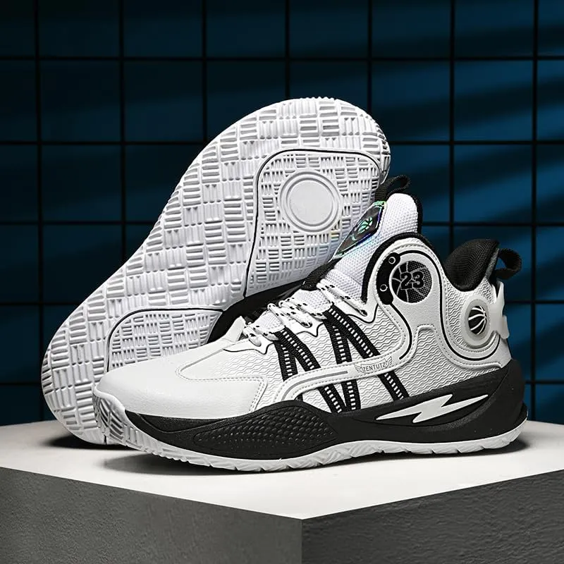 High Top Men Basketball Shoes Lightweight Breathable Outdoor Sports Shoes Fashion Non Slip Wear-Resistant Cushioning Training Sneakers