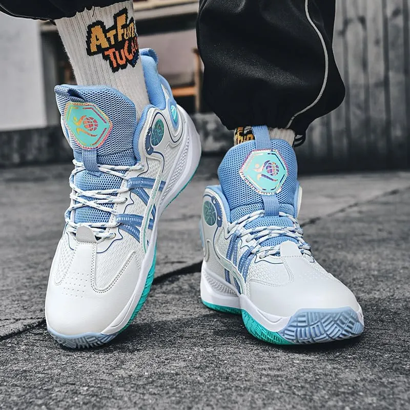 High Top Men Basketball Shoes Lightweight Breathable Outdoor Sports Shoes Fashion Non Slip Wear-Resistant Cushioning Training Sneakers