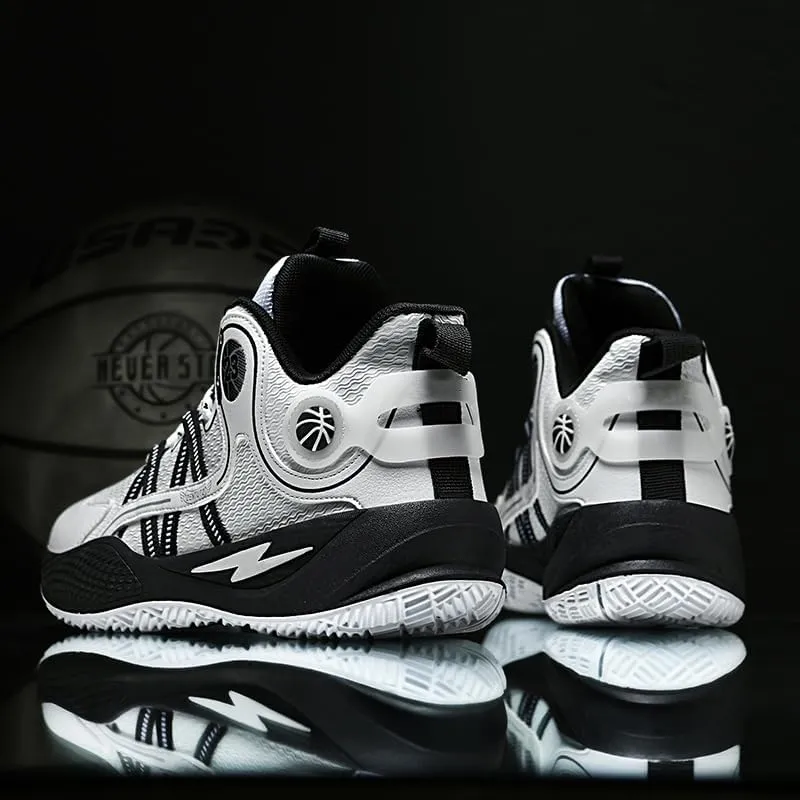 High Top Men Basketball Shoes Lightweight Breathable Outdoor Sports Shoes Fashion Non Slip Wear-Resistant Cushioning Training Sneakers
